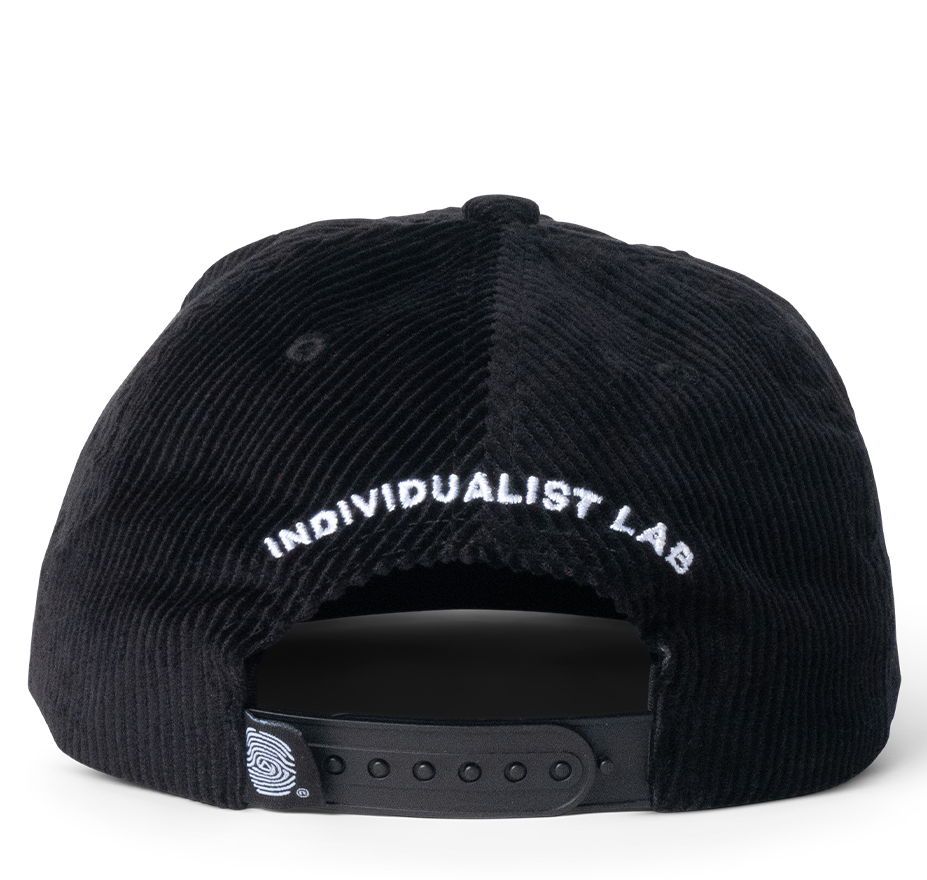 Individualist - Picasso 4 panel whale corduroy hat blk