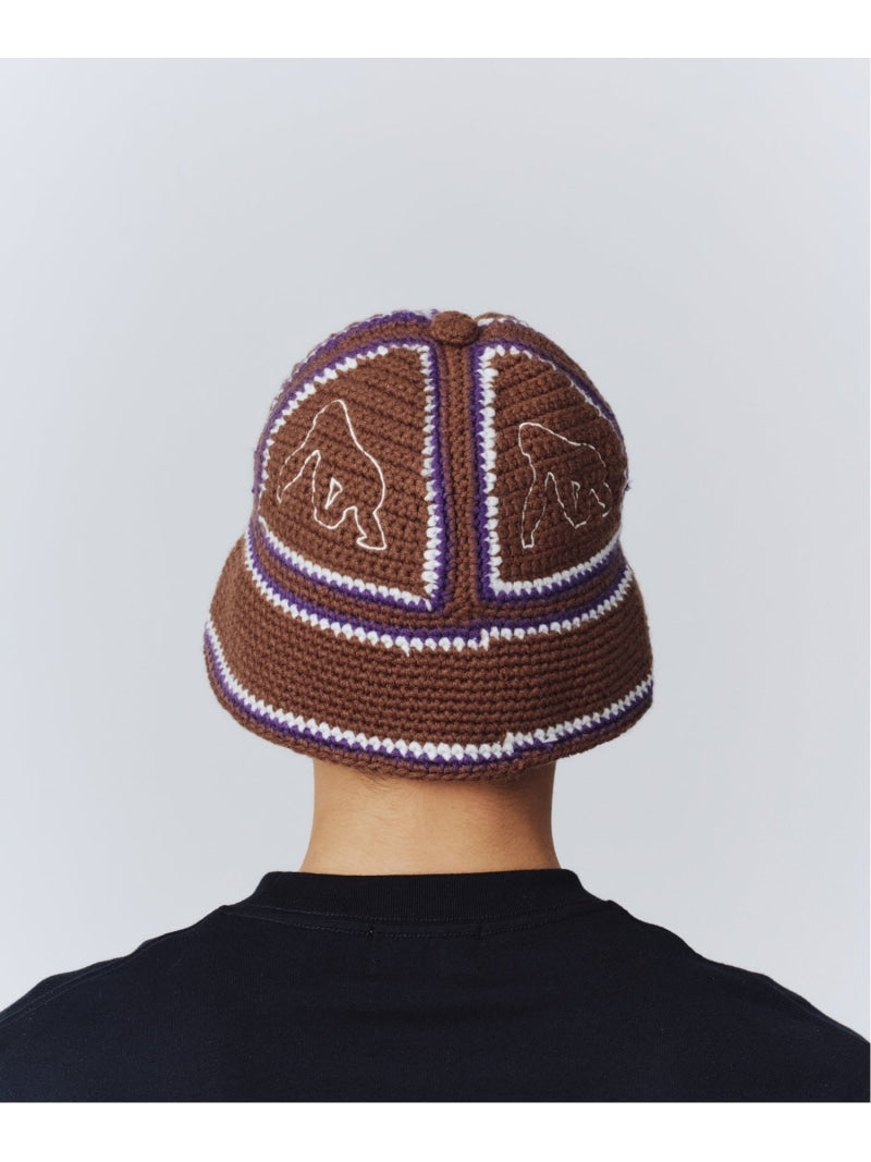 Xlarge - Crochet bell hat brown