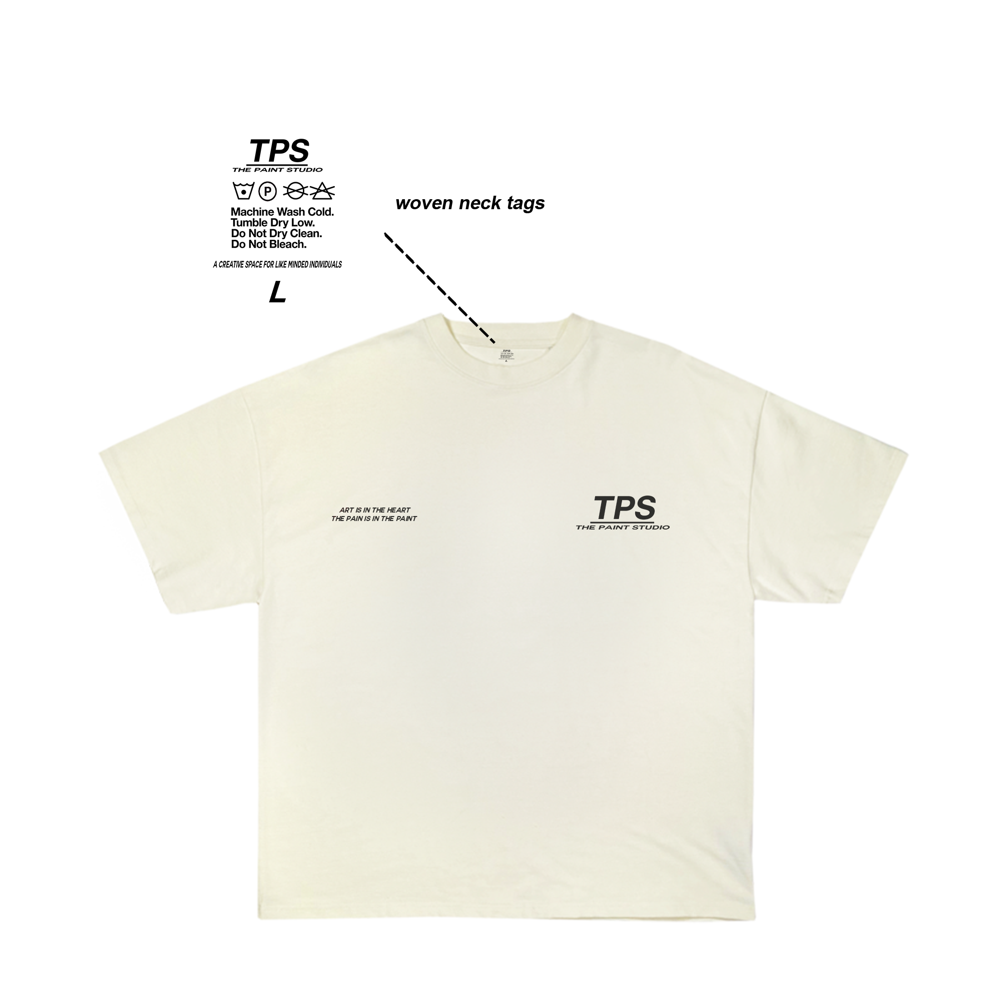 Paint ; Canoe tee,  cream