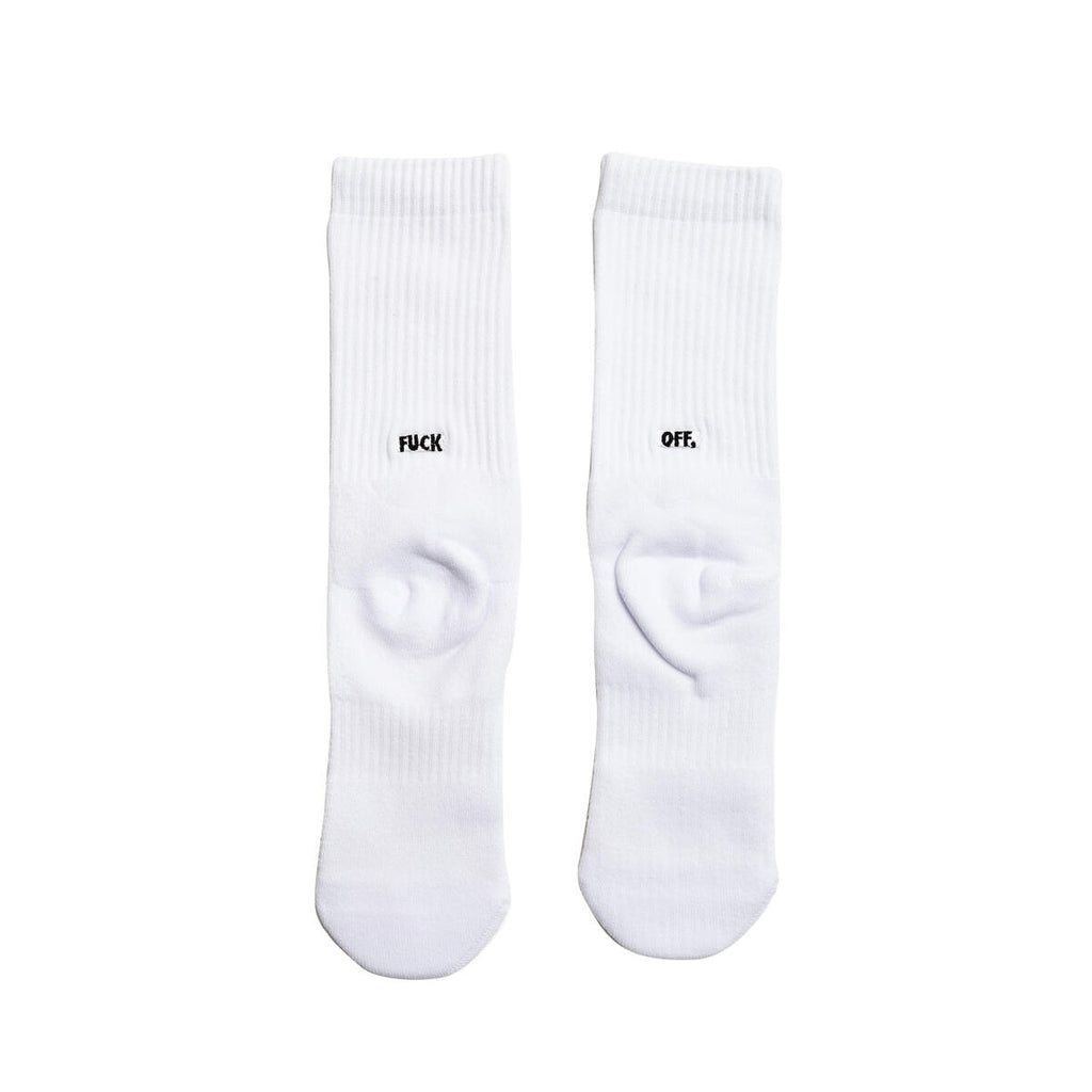 RBW - Fuck Off Crew Socks - white