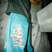 Load image into Gallery viewer, XLARGE - Painting denim pants
