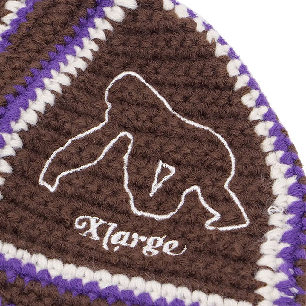 Xlarge - Crochet bell hat brown