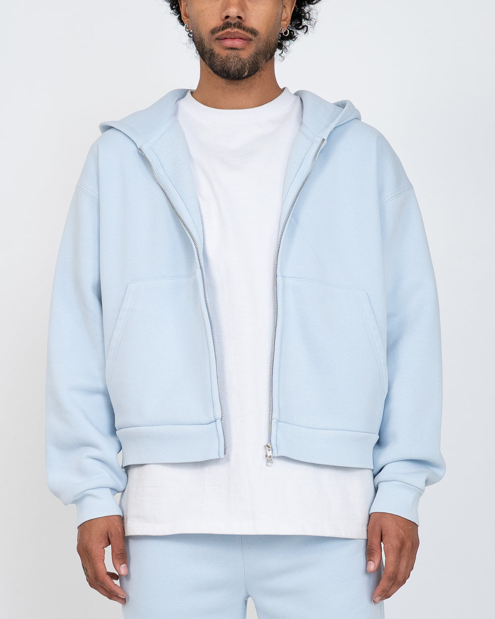 Eptm : Vintage zip up Hoodie sky blue