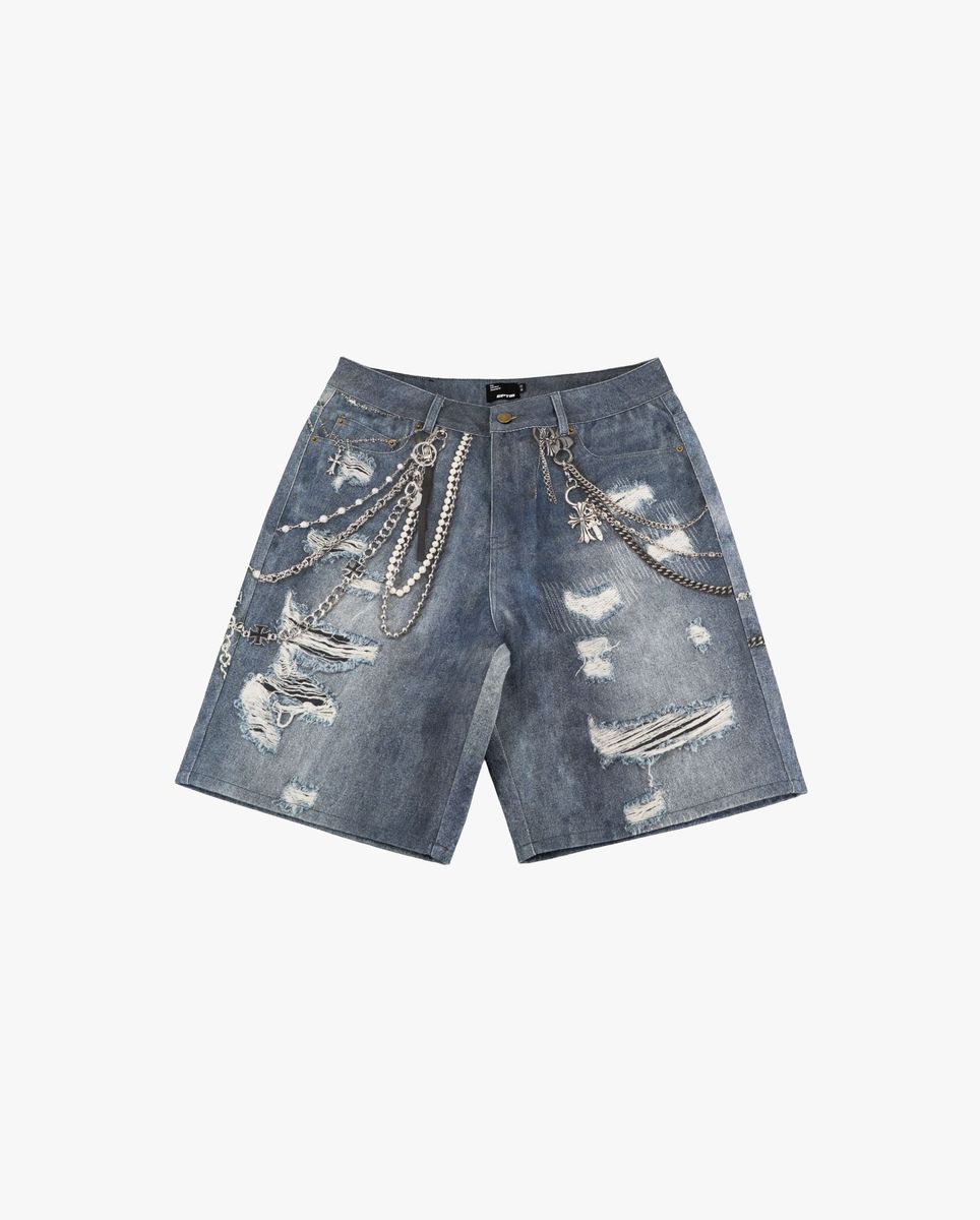 Eptm - SnapShot Vintage denim shorts blue