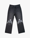Eptm - Baggy distressed black denim
