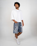 Eptm - SnapShot Vintage denim shorts blue