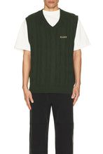 Load image into Gallery viewer, XLARGE ; Cable knit vest forest green
