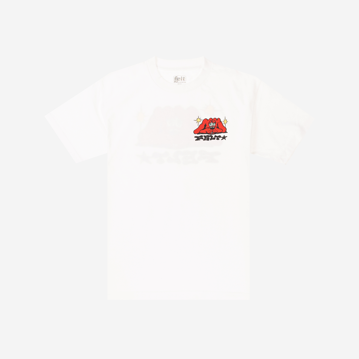 Felt ; 642 Puppy tee white