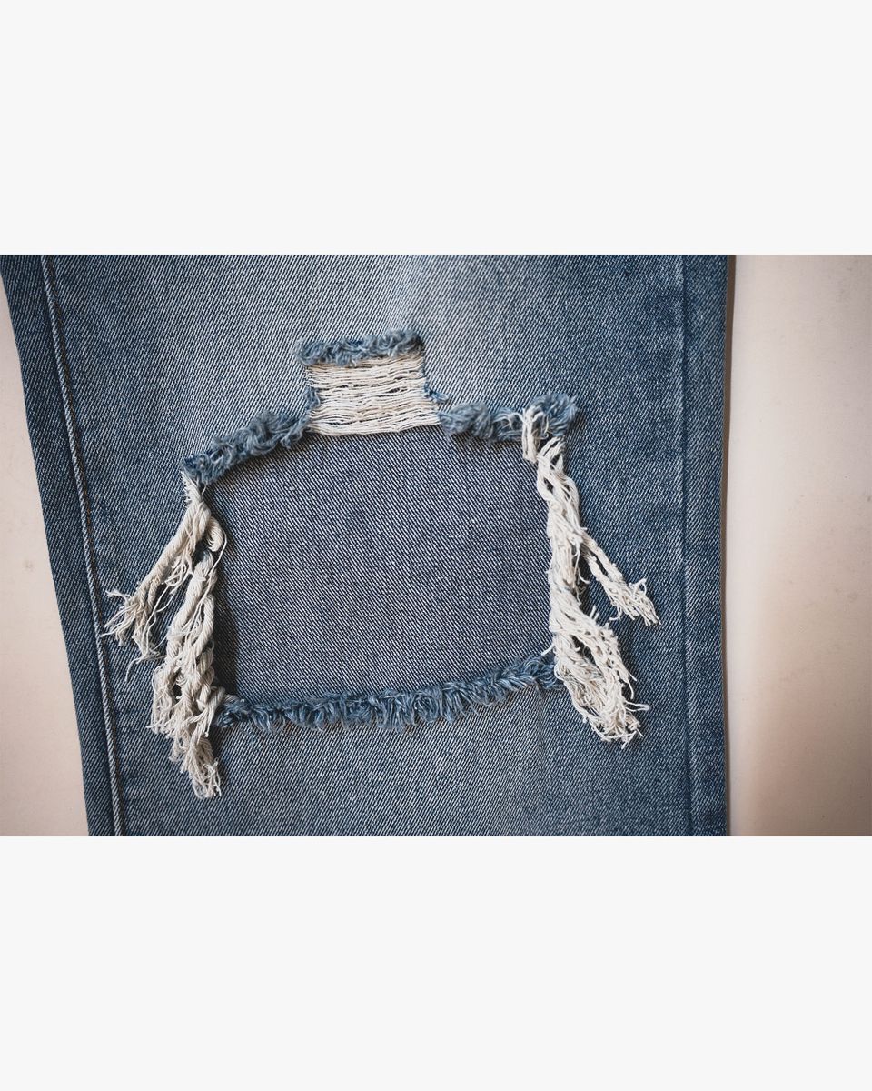 Eptm - Baggy distressed denim blue jeans