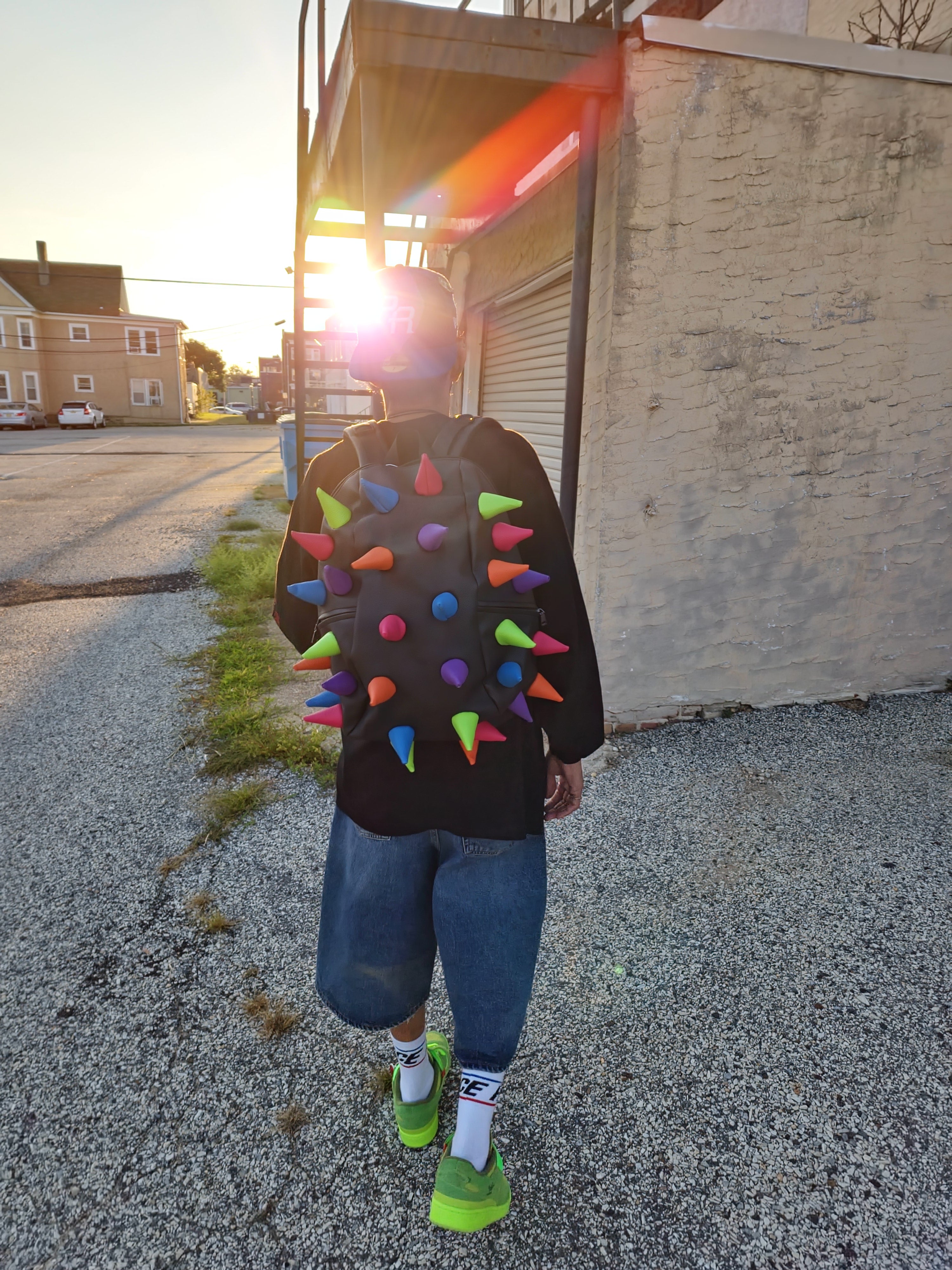 Mad Pax - Abracadabra multi color black spiked backpack