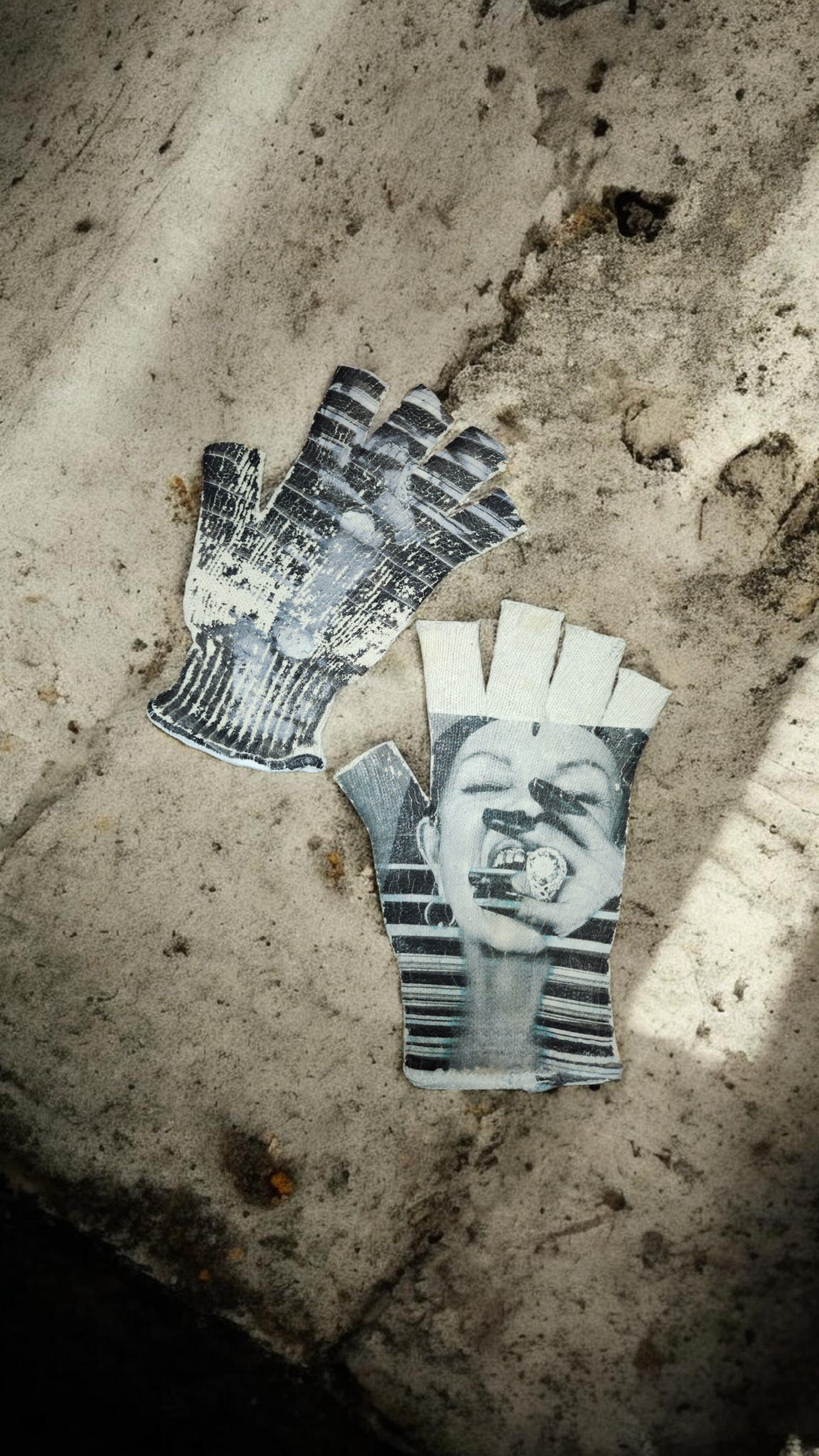 Paint - tPs asymmetric brutalist gloves