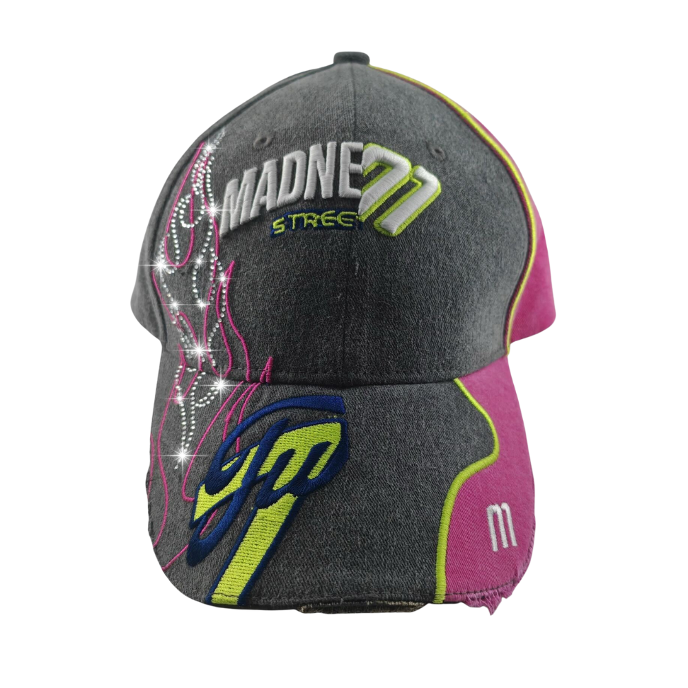 Works of Madness - Street Turbo Rhinestone Hat , pink/grey