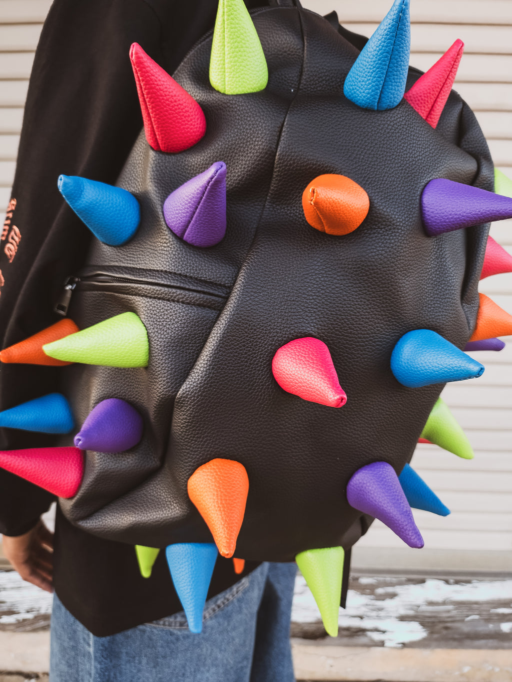 Mad Pax - Abracadabra multi color black spiked backpack