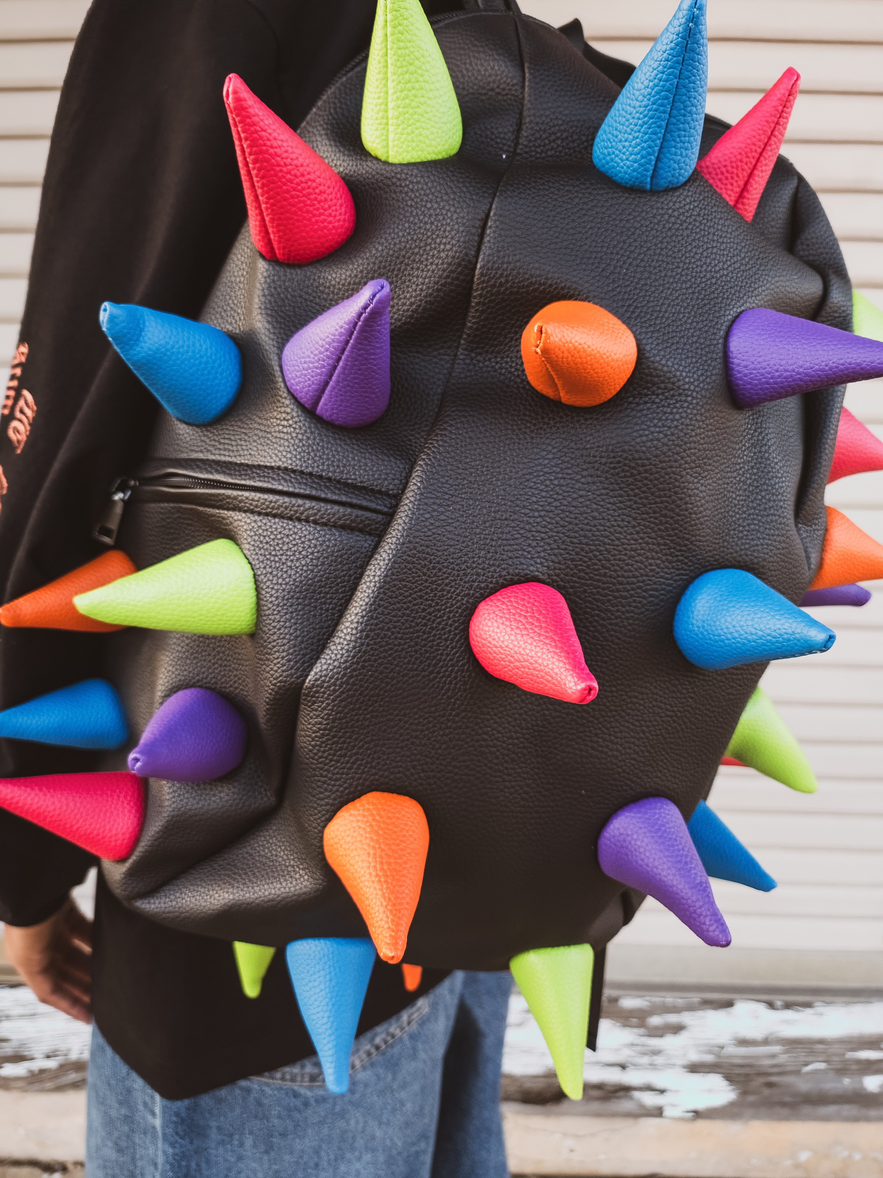 Mad Pax - Abracadabra multi color black spiked backpack