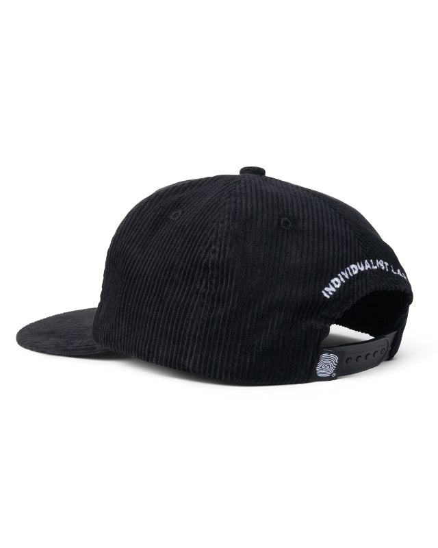 Individualist - Picasso 4 panel whale corduroy hat blk