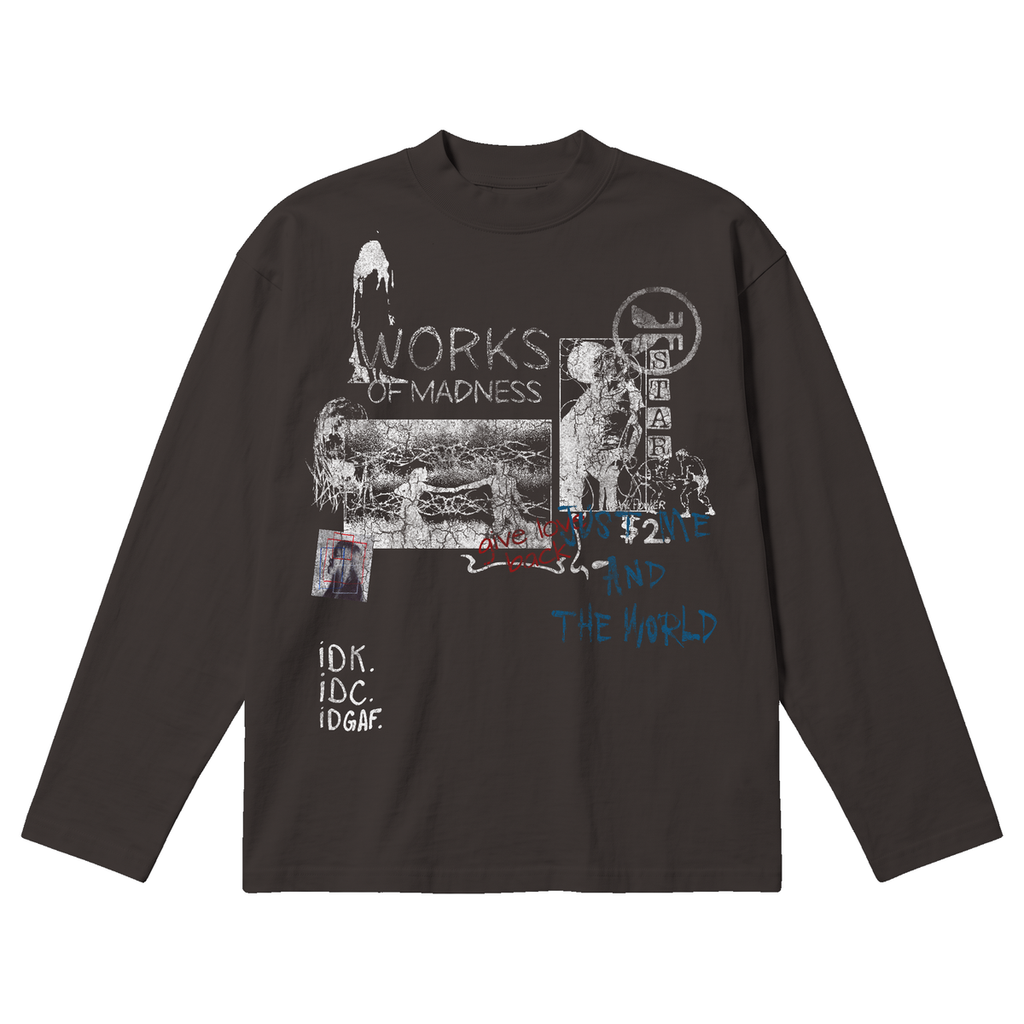 Works of Madness - Saint & Sinners baggy Ls tee , blk