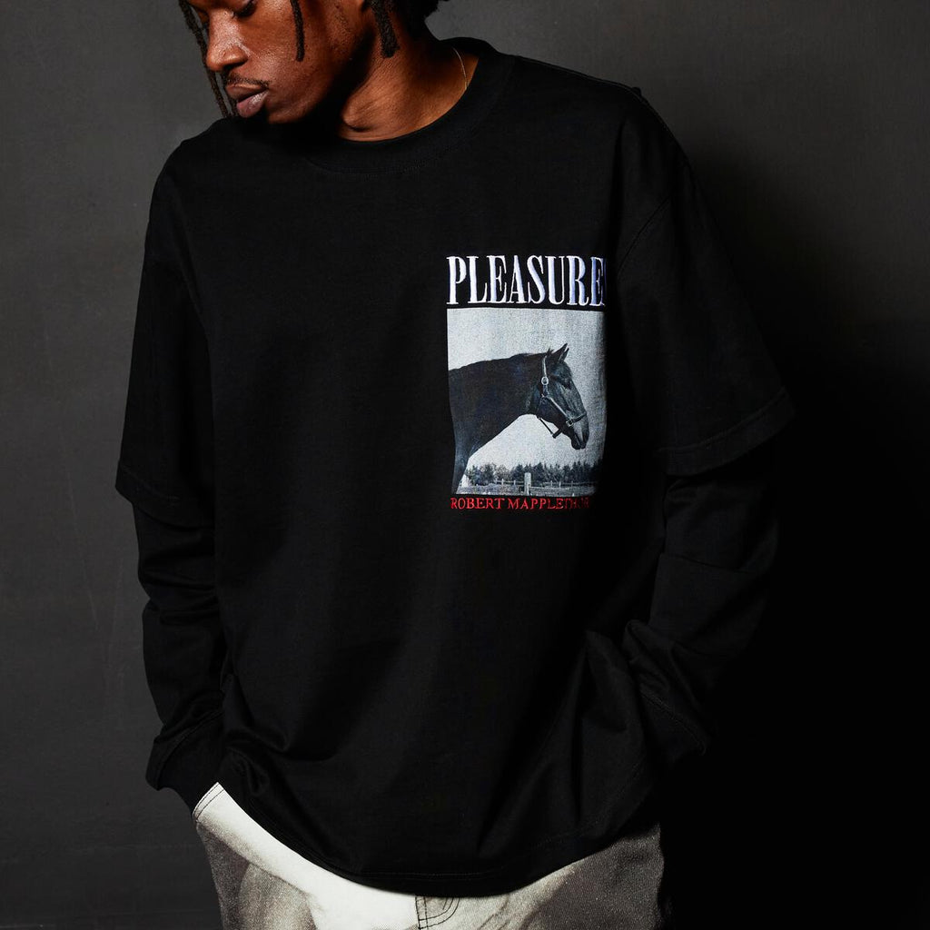 Pleasures - Horses Layered long sleeve - black
