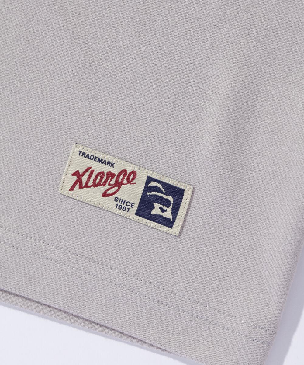 XLARGE ; Retro Script Logo Ringer s/s tee - Beige
