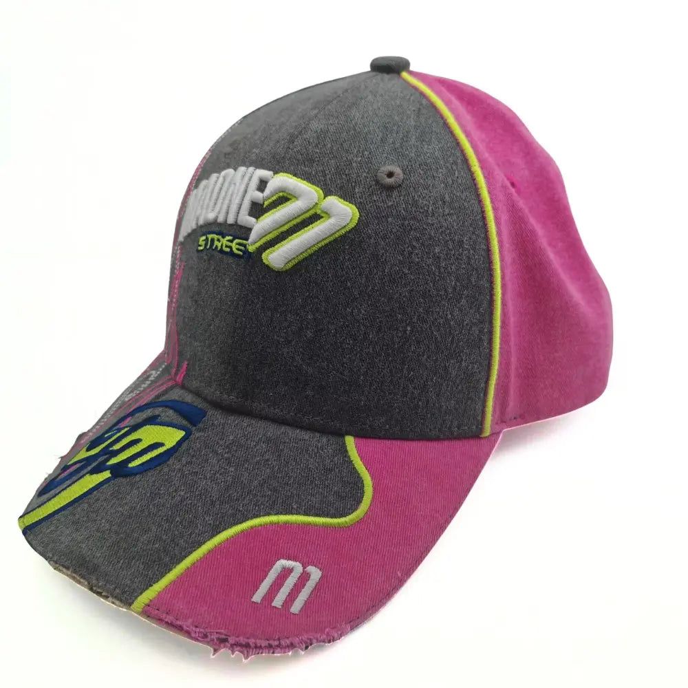 Works of Madness - Street Turbo Rhinestone Hat , pink/grey