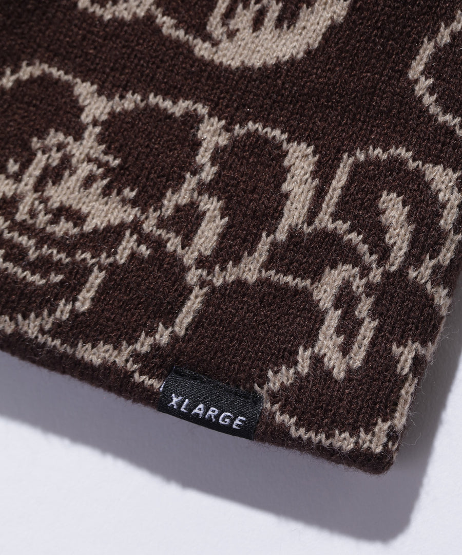 Xlarge - Graffiti knit cap , brown