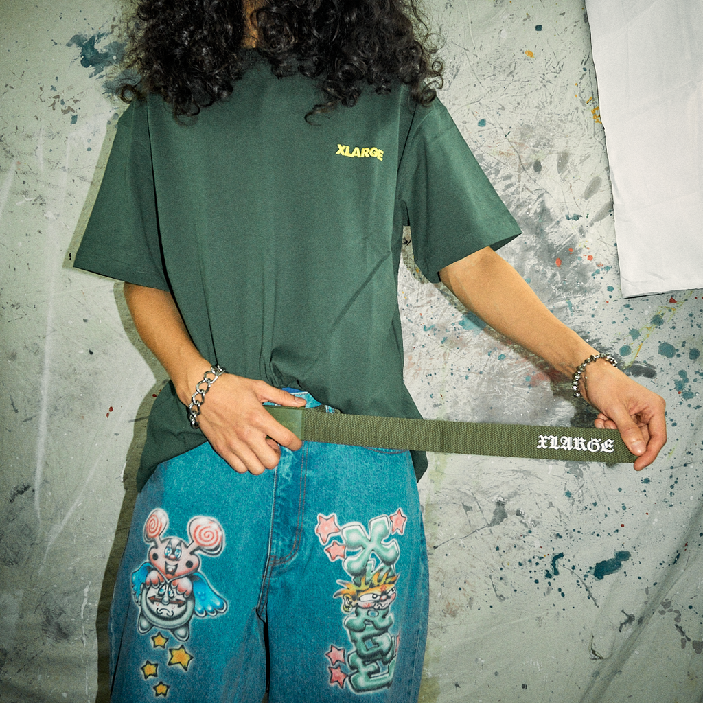 XLARGE ; Old English ez belt hunter green