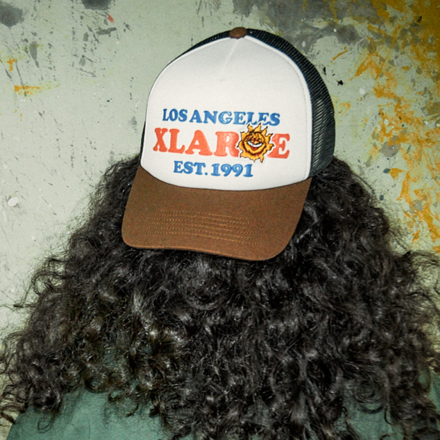 XLARGE ; xL burning mesh cap black-brown