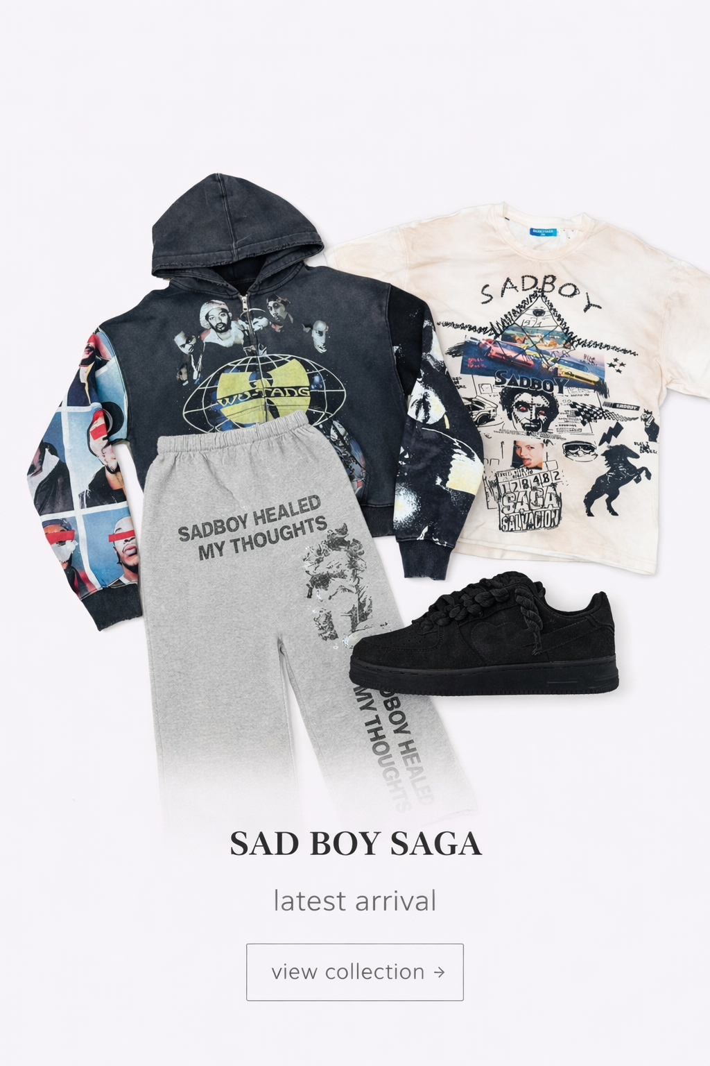 Sadboy Saga - Black suede v2 sneaker