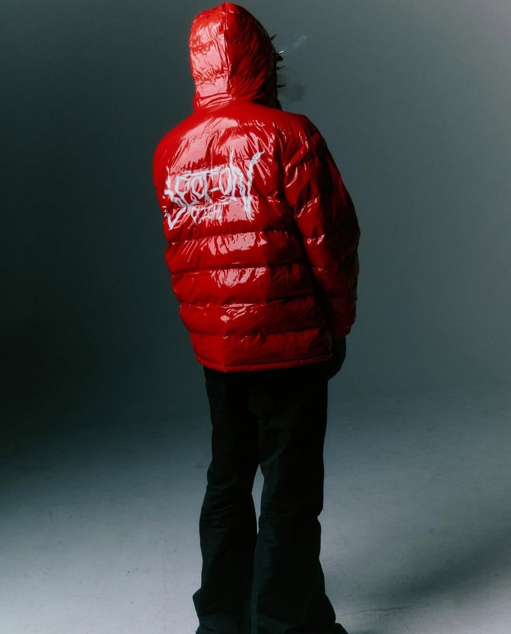 Section 8 - Red spiked puffer jacket