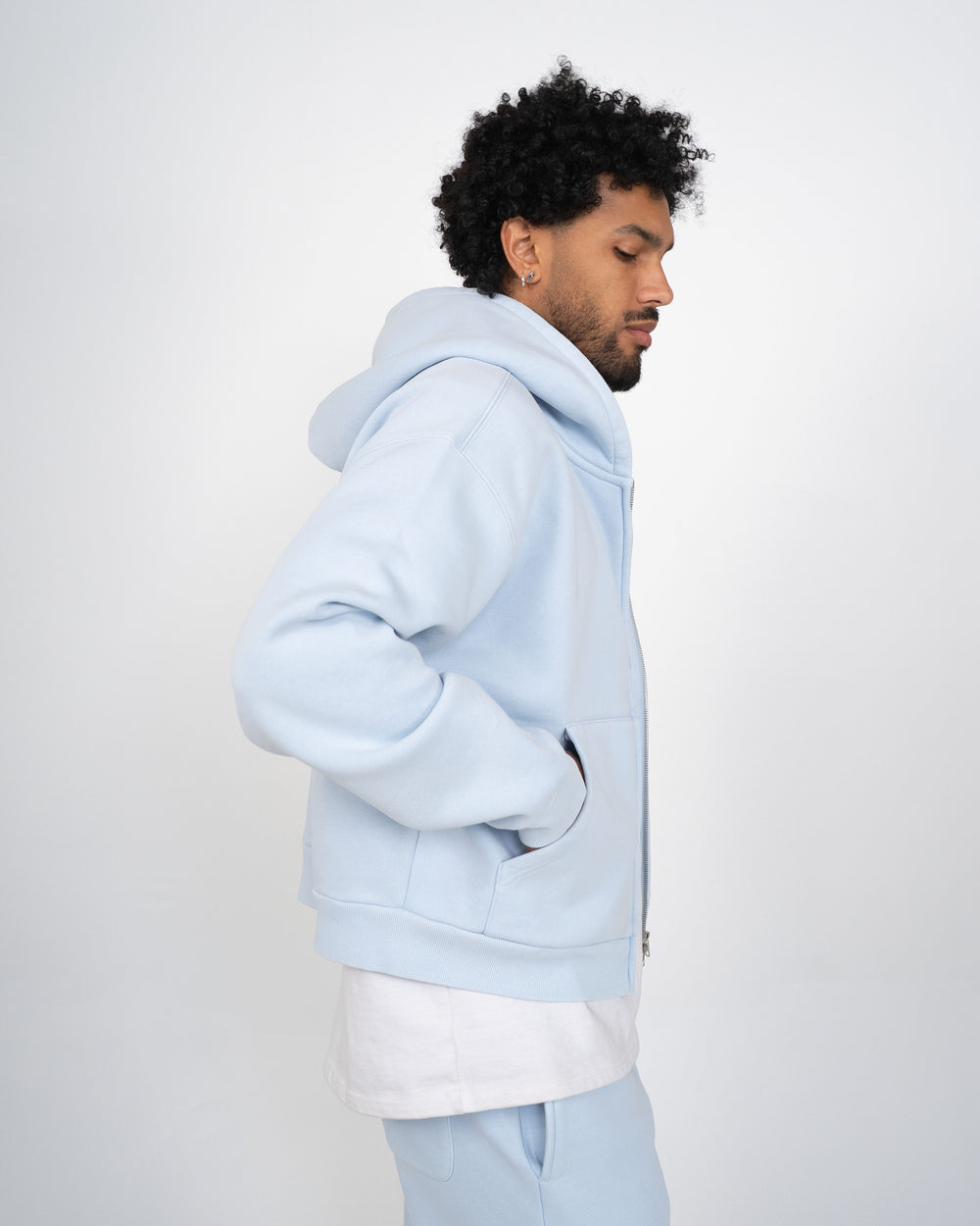 Eptm : Vintage zip up Hoodie sky blue