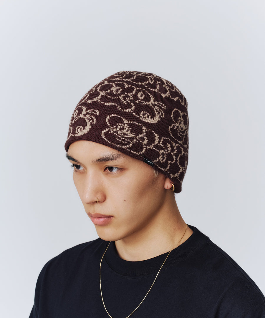 Xlarge - Graffiti knit cap , brown