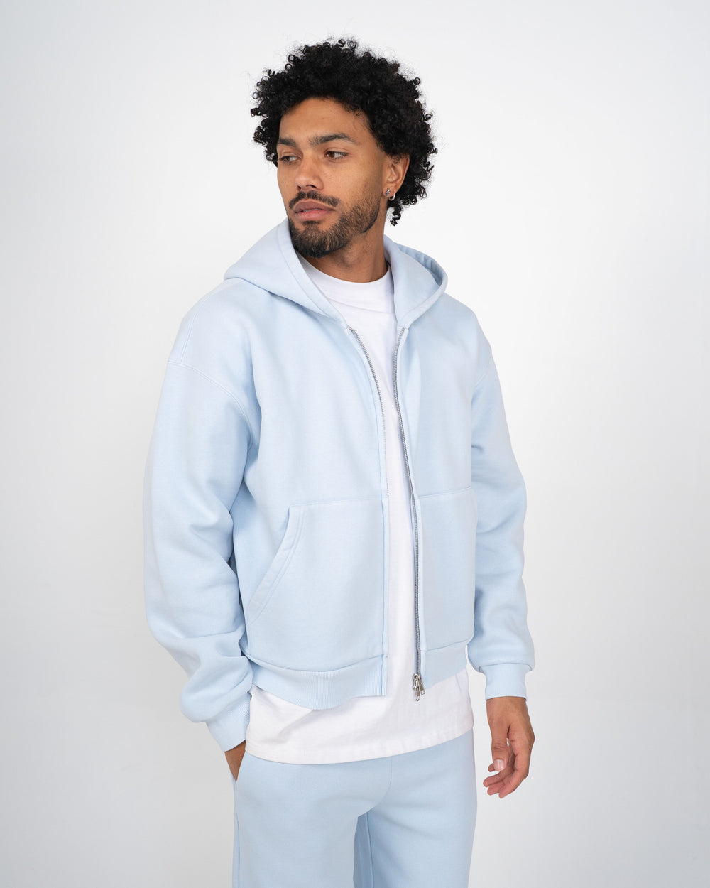 Eptm : Vintage zip up Hoodie sky blue