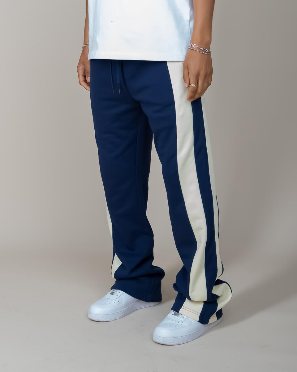 Eptm - Barry flare pants navy cream piping