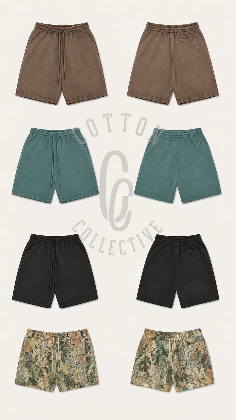 Cotton Collective - Vintage brown dunk shorts