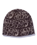 Xlarge - Graffiti knit cap , brown