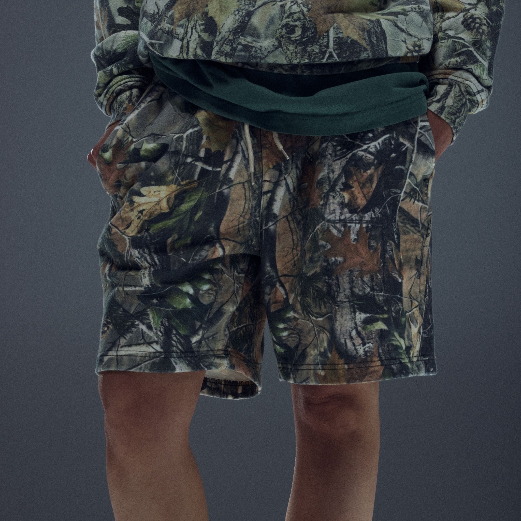 Cotton Collective - Vintage Wood camo volley shorts