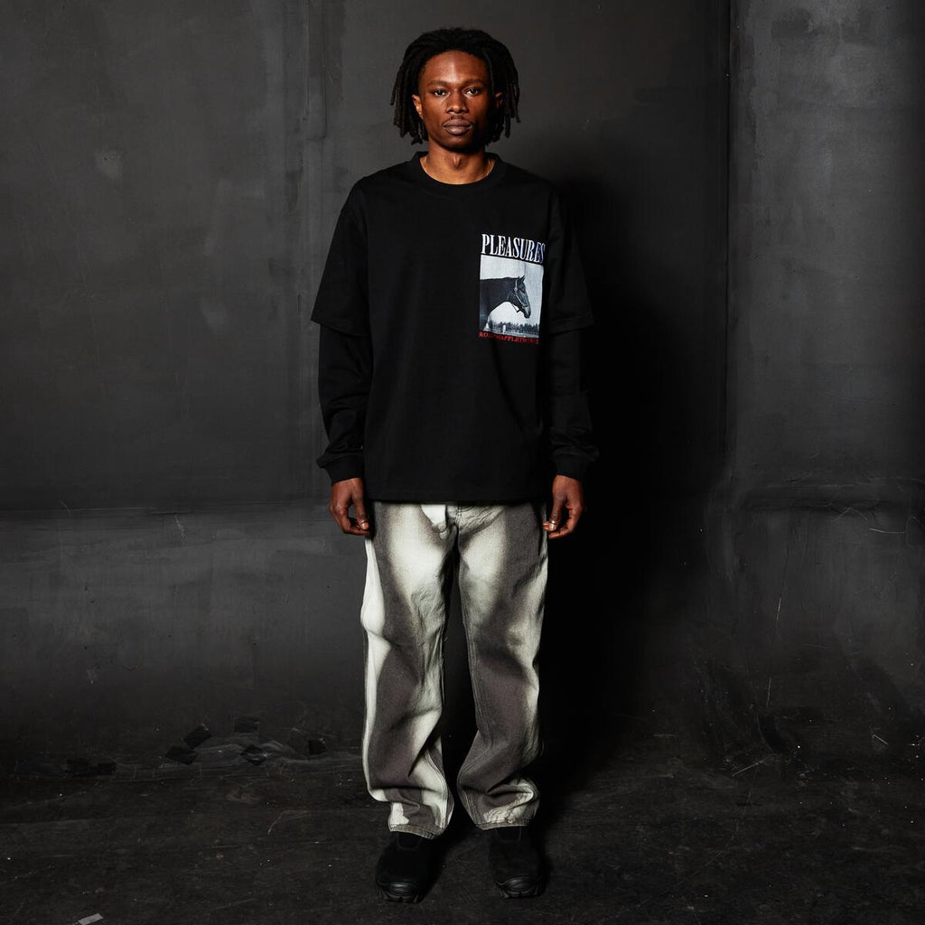 Pleasures - Horses Layered long sleeve - black