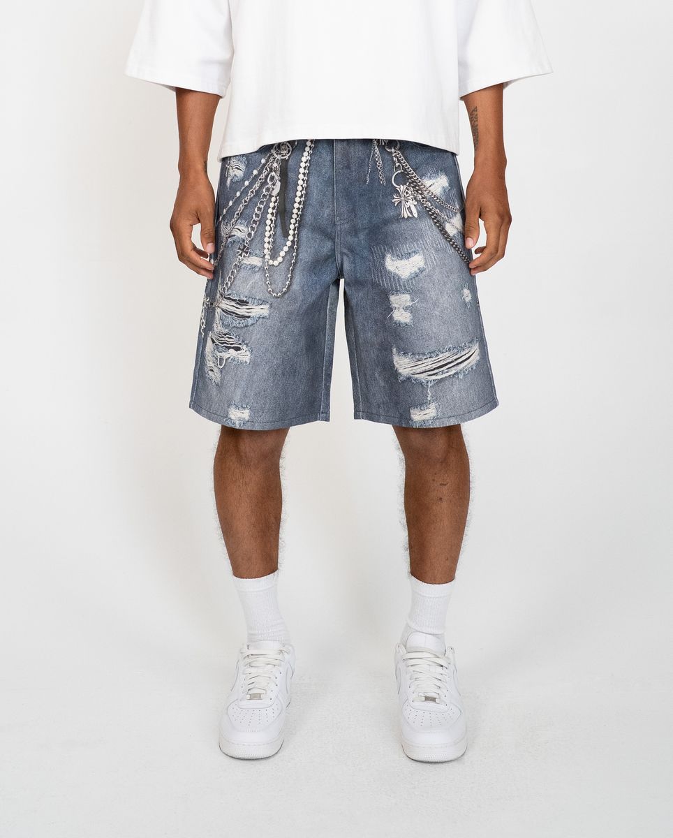 Eptm - SnapShot Vintage denim shorts blue