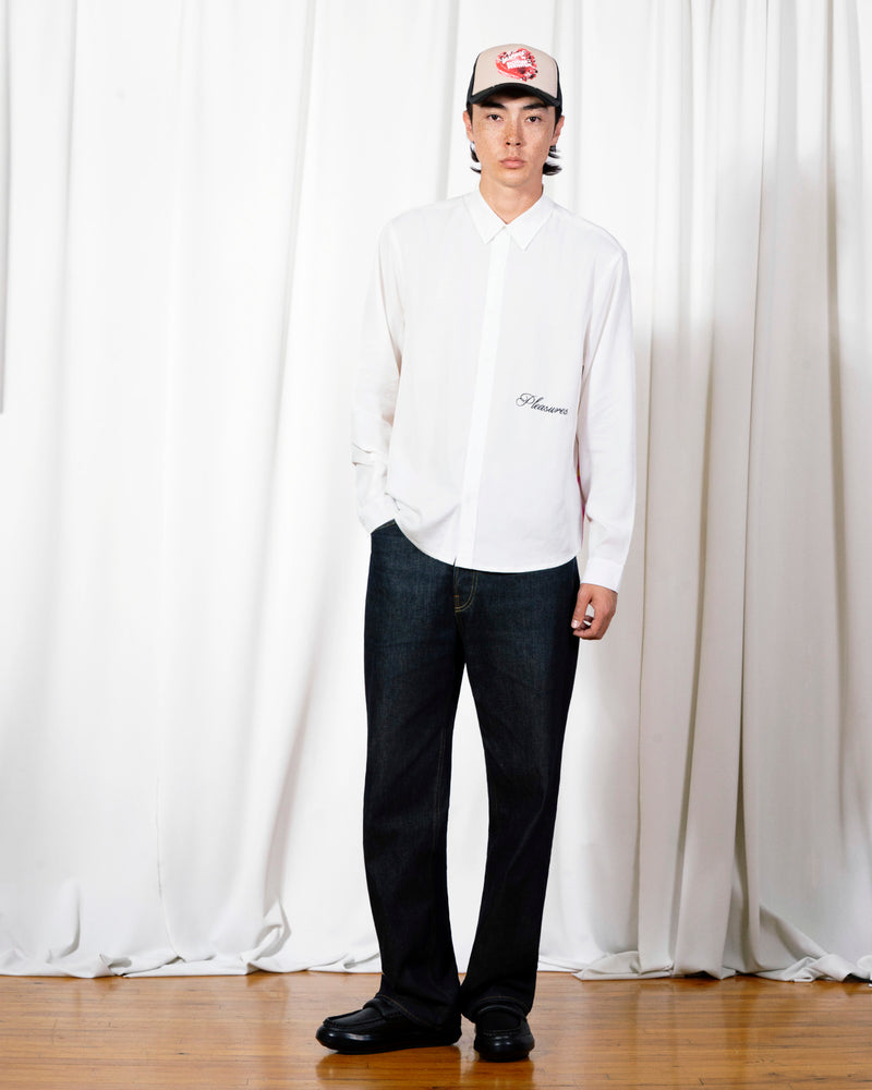 Pleasures - Pilule button up shirt white