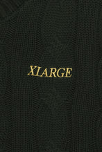 Load image into Gallery viewer, XLARGE ; Cable knit vest forest green

