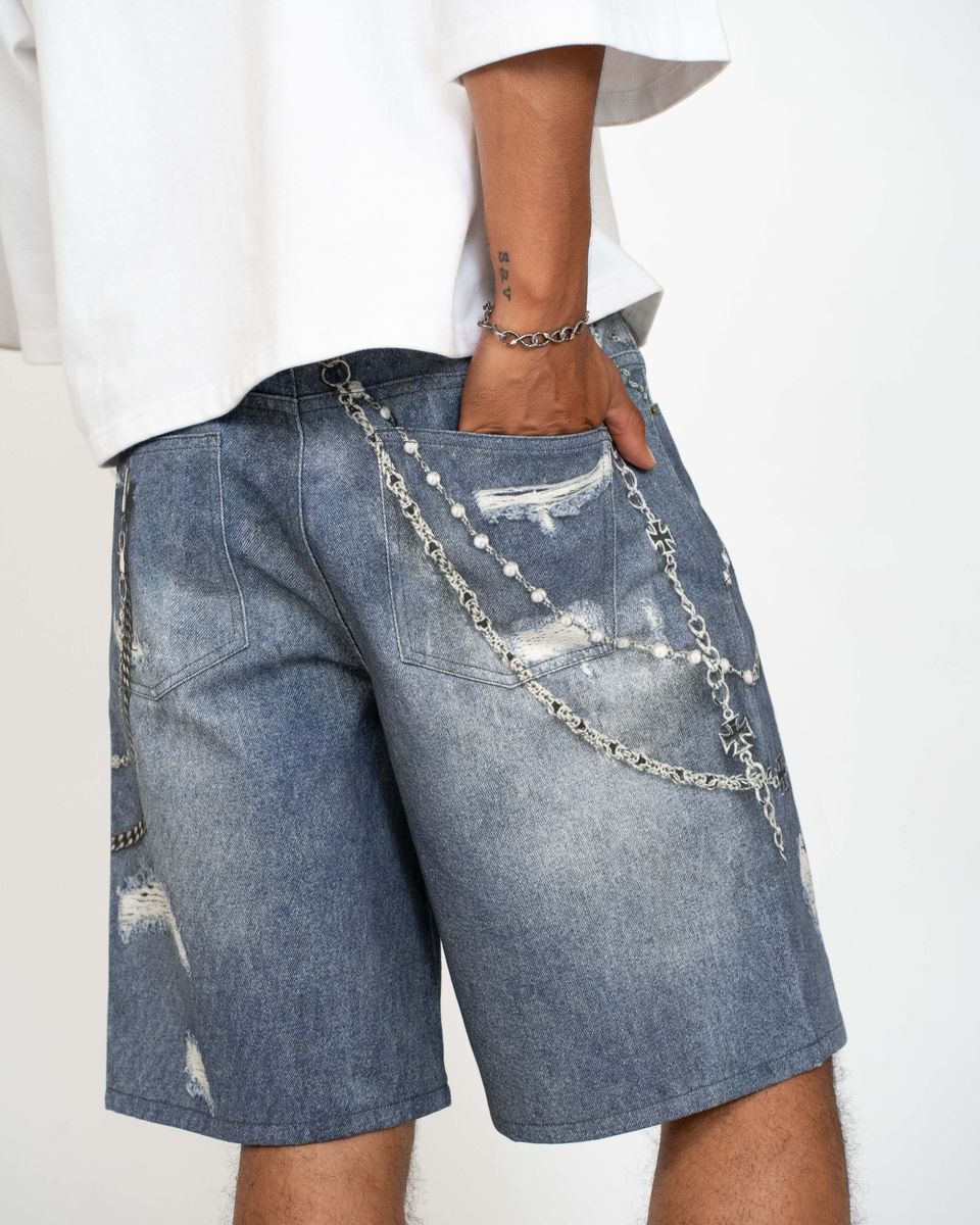 Eptm - SnapShot Vintage denim shorts blue