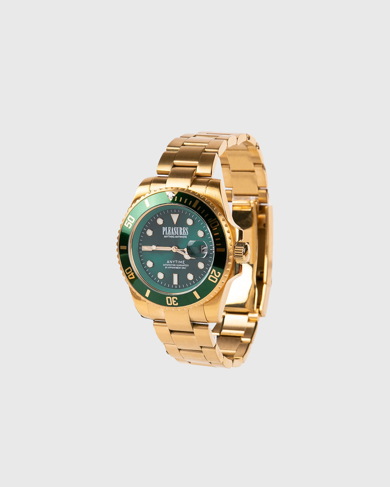 Pleasures - Anytime watch gold hulk green