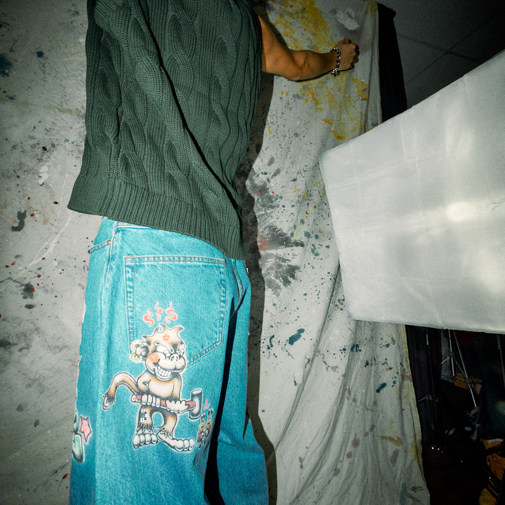 XLARGE - Painting denim pants