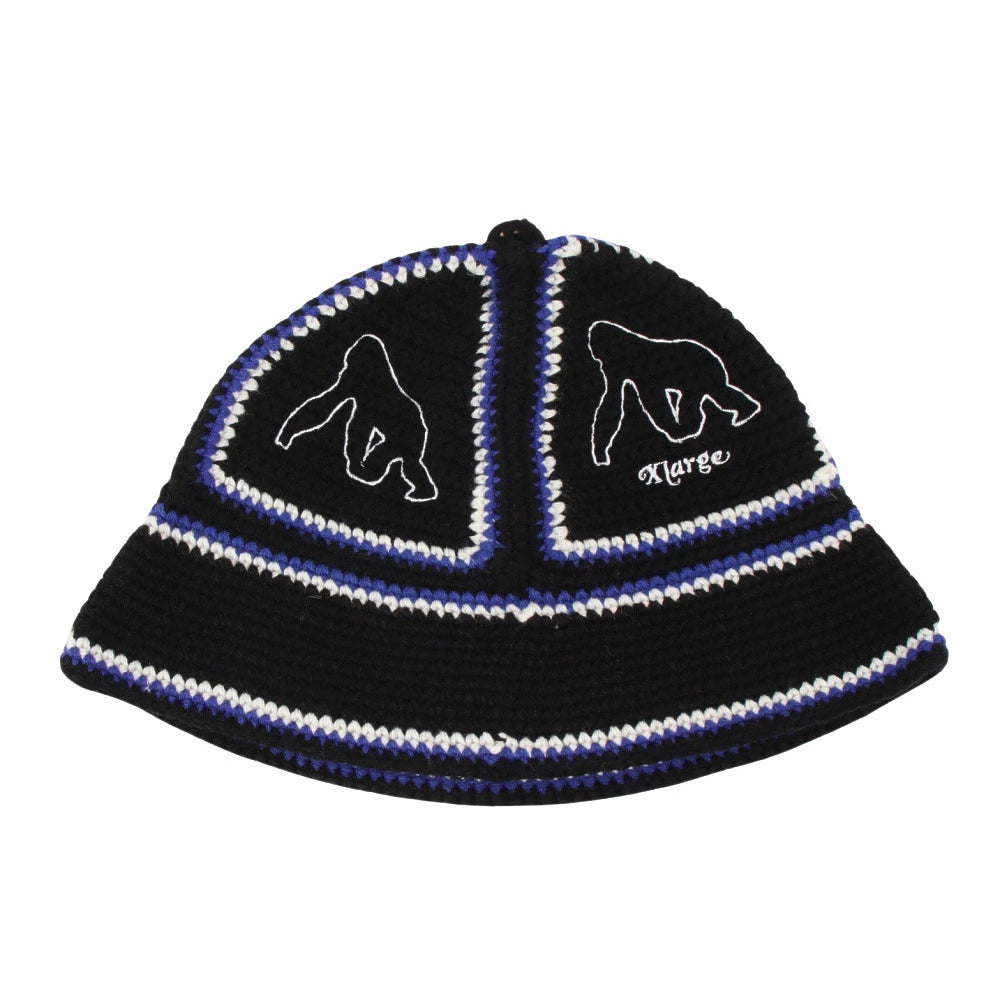 Xlarge - Crochet bell hat black