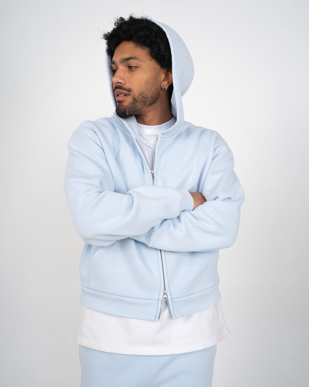 Eptm : Vintage zip up Hoodie sky blue