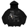 Works of Madness - Awake zip up hoodie , blk