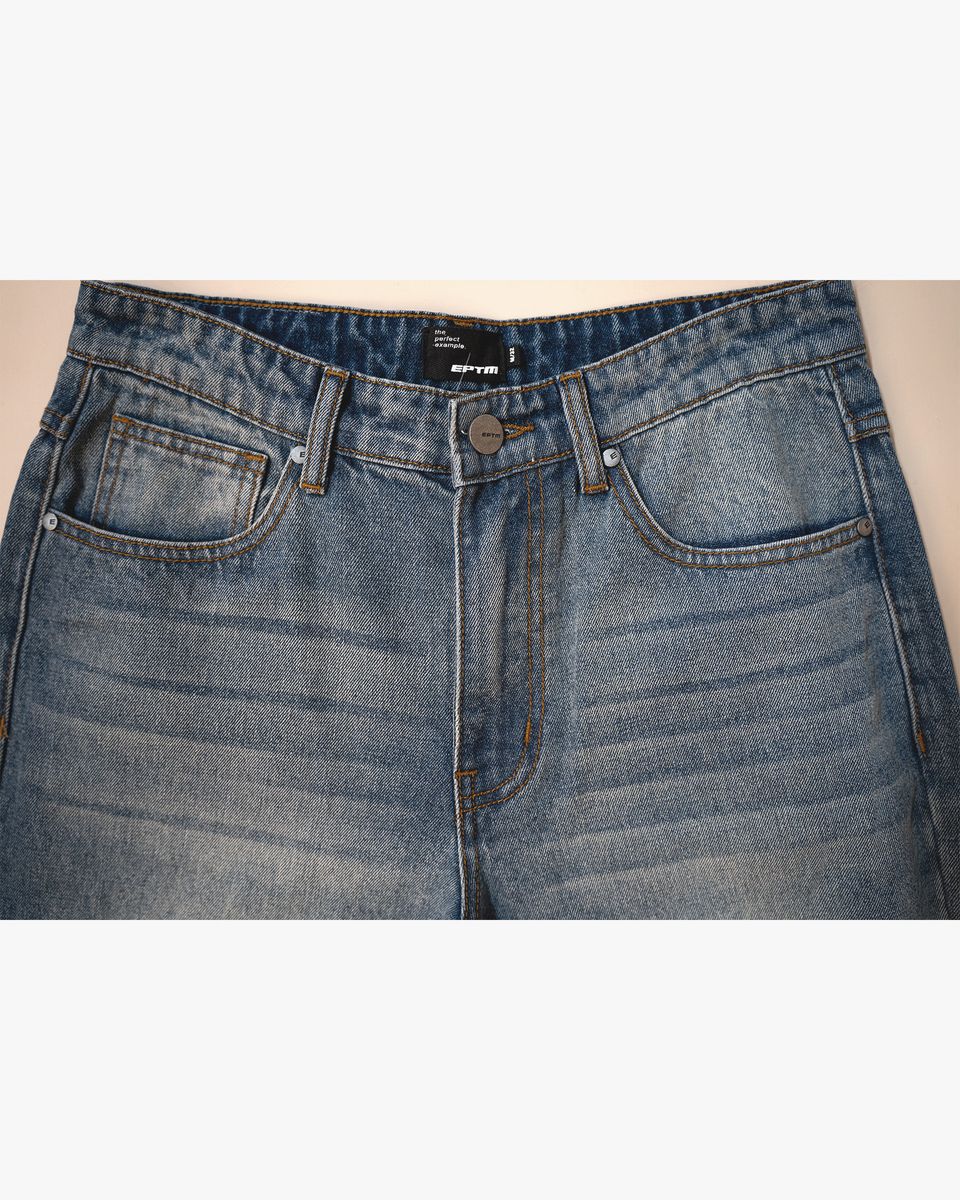 Eptm - Baggy distressed denim blue jeans
