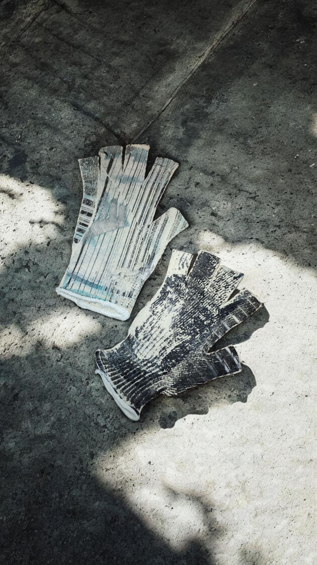 Paint - tPs asymmetric brutalist gloves