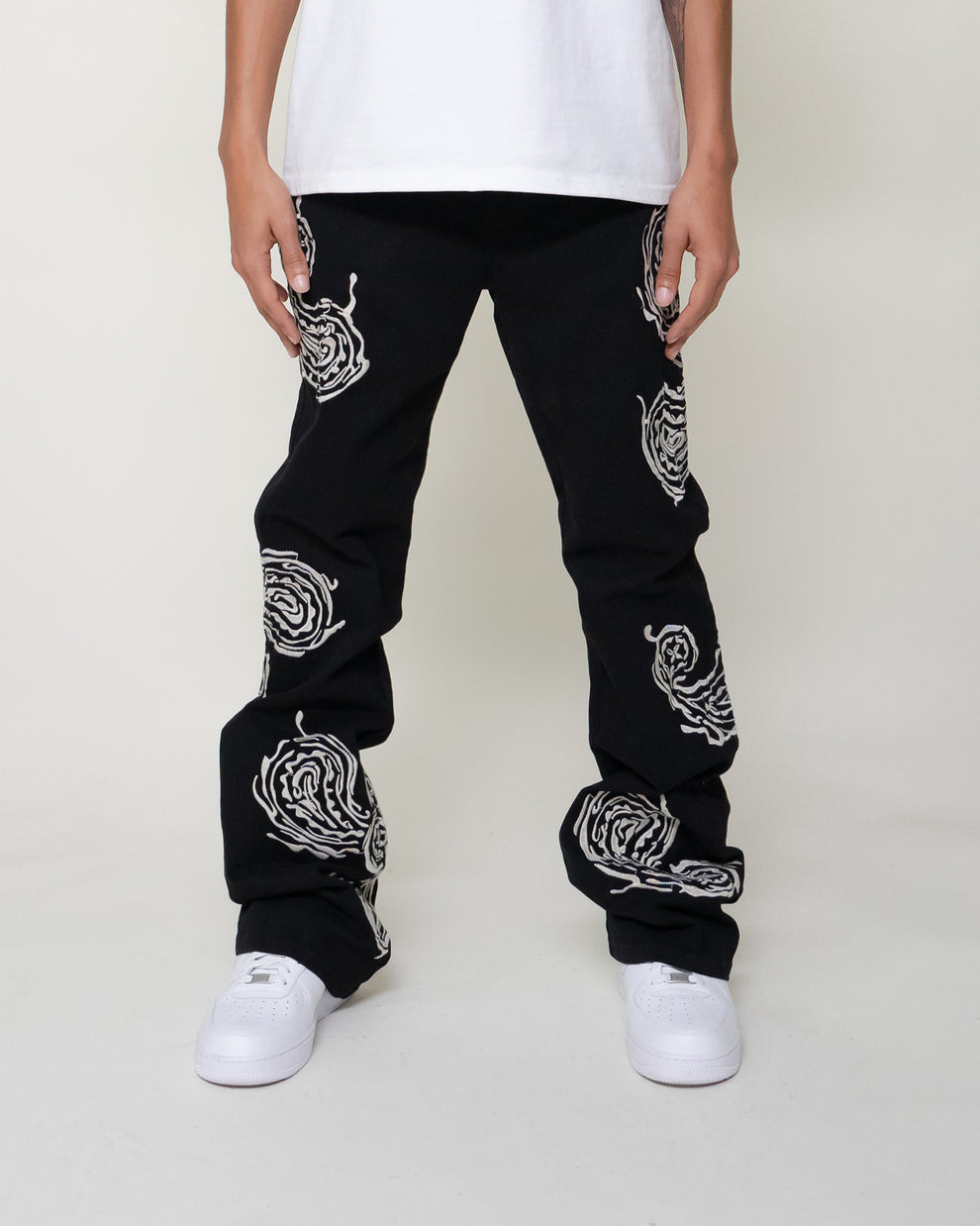 Eptm - Sequoia Flared Pants , black denim