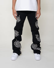 Load image into Gallery viewer, Eptm - Sequoia Flared Pants , black denim

