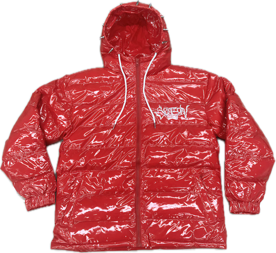 Section 8 - Red spiked puffer jacket